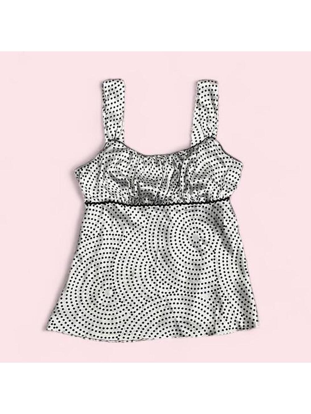 ♡ y2k polka dot tie back top ! ♡